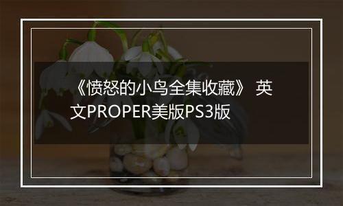 《愤怒的小鸟全集收藏》 英文PROPER美版PS3版